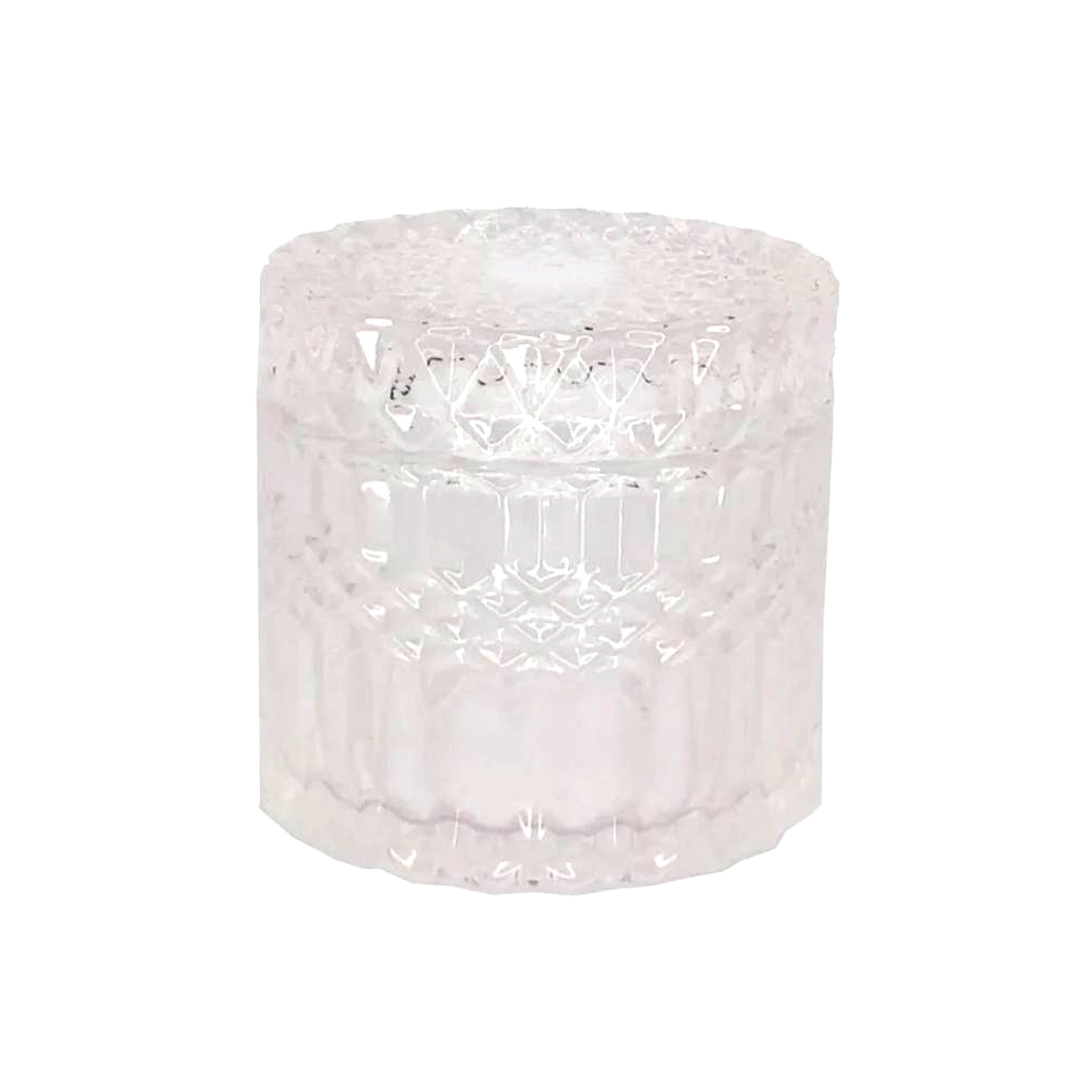 Clear Chrome Candle Jar
