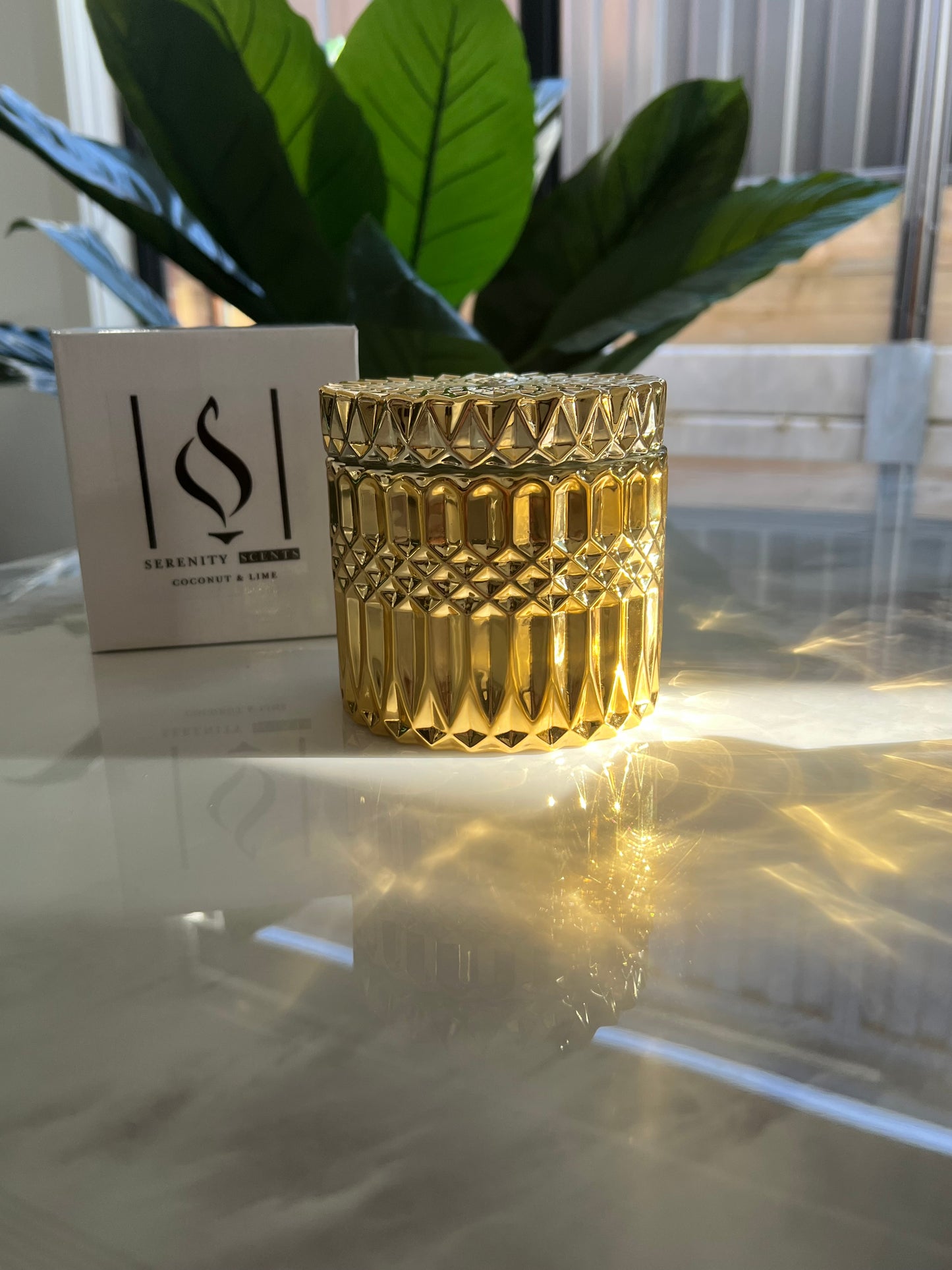 Gold Chrome Candle Jar
