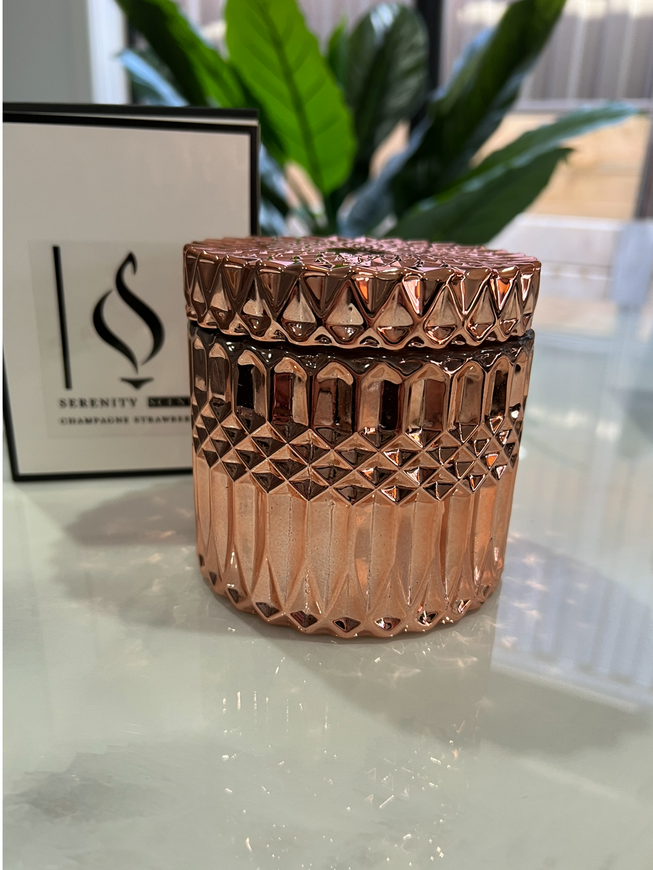 Rose Gold Chrome Candle Jar