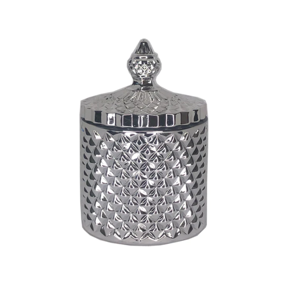 Silver French Tip Candle Jar 247g