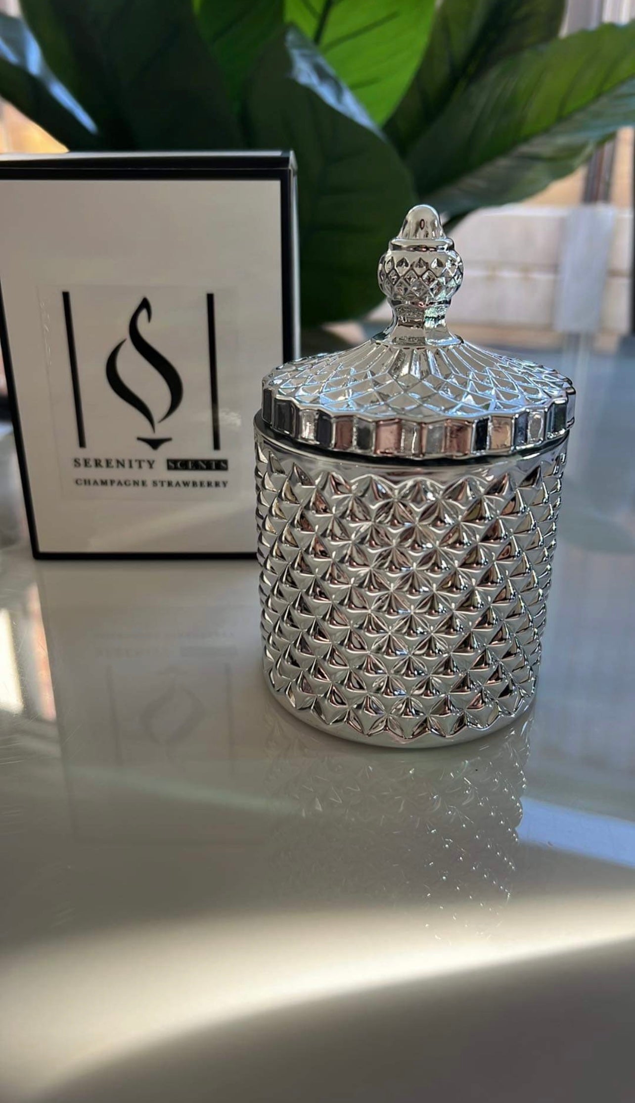 Silver French Tip Candle Jar 247g