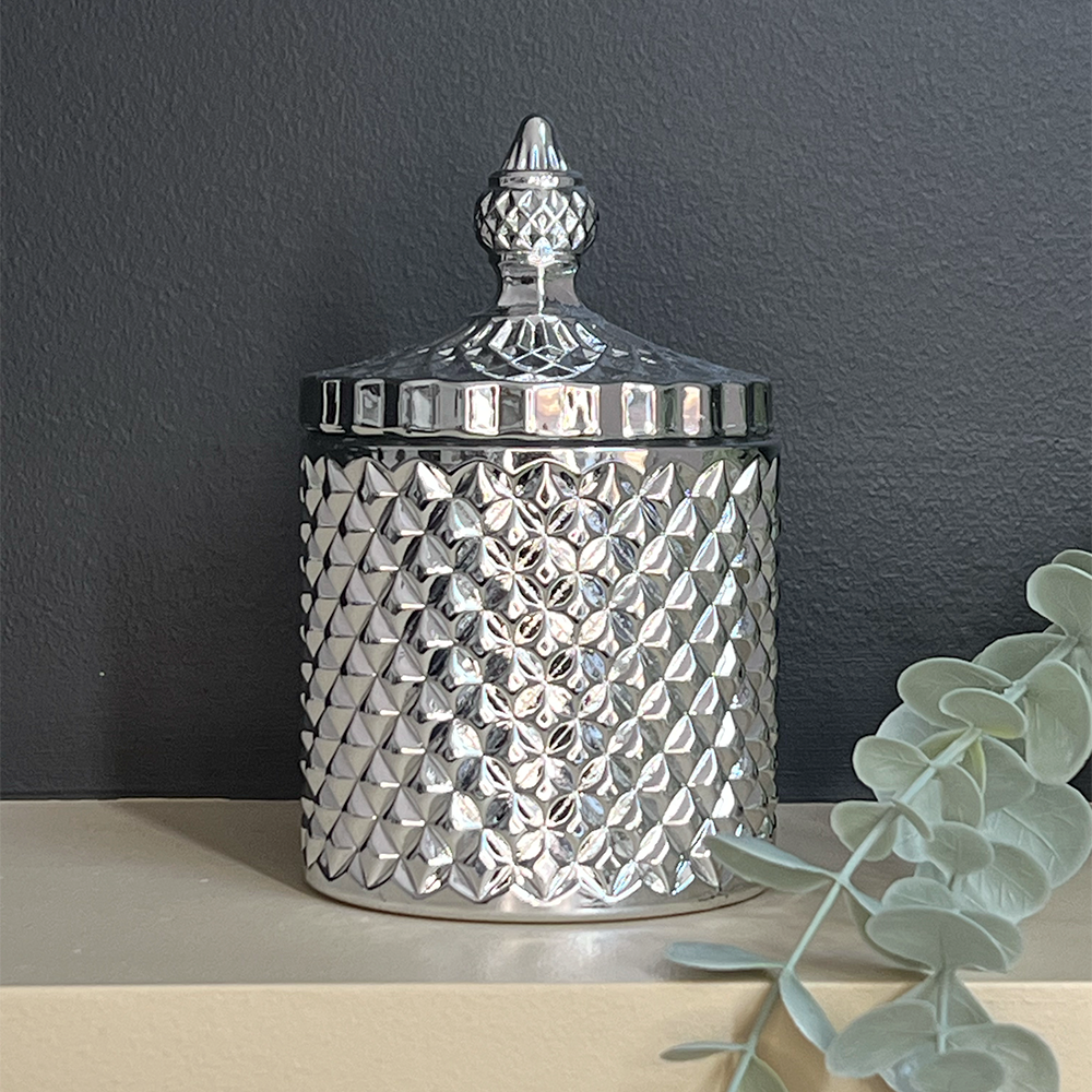 Silver French Tip Candle Jar 247g