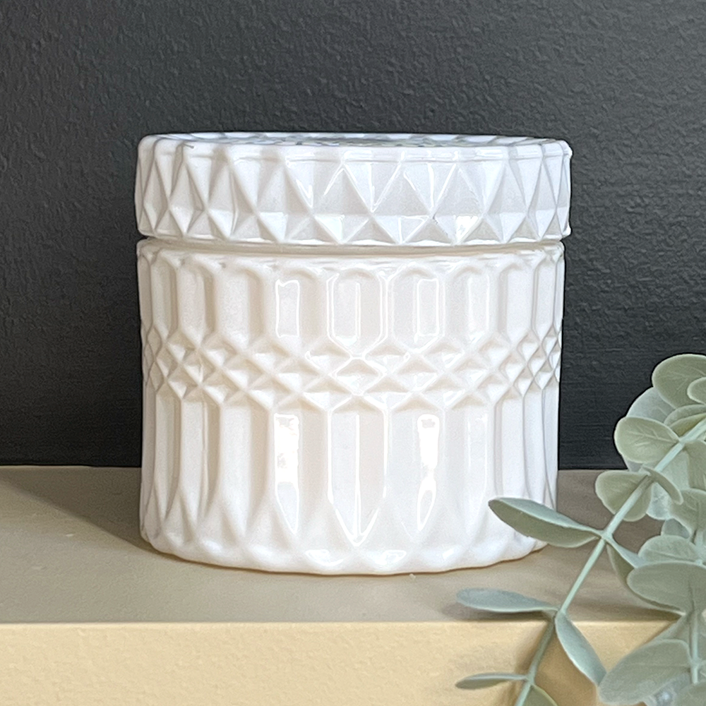 White Chrome Candle Jar